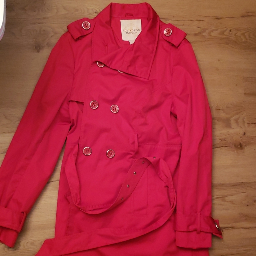 Red Women's Trench Coat